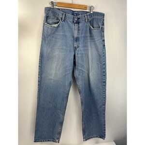 Levis 550 Straight Leg Blue Denim Jeans Light Wash Mens Size 38 x‎ 30 Distressed